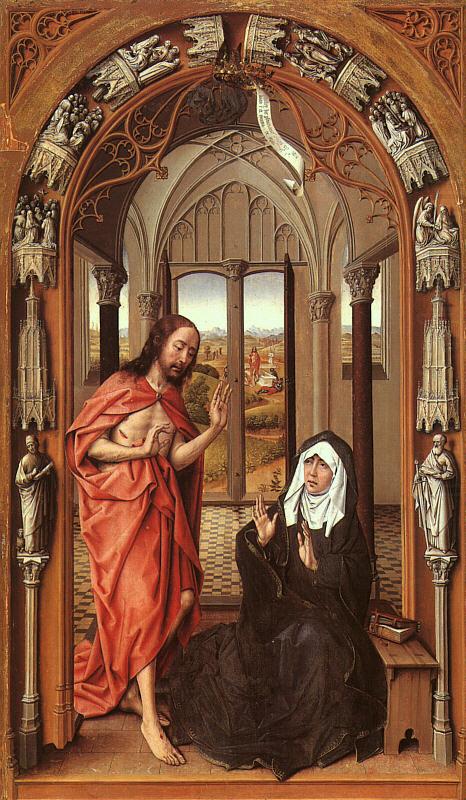 WEYDEN, Rogier van der Christ Appearing to His Mother, approx china oil painting image